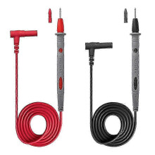 Multimeter Test Leads Kit, Precision Sharp Probe, 1000V, Silicone Flame Retardant Wire, Red Black, 106cm Total Length, 1 Pair