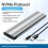 M.2 SSD Enclosure NVMe Protocol M.2 to USB3.2 Gen2 Type-C 10Gbps SSD Case M.2 Solid State Mobile Hard Disk Box Silver 2