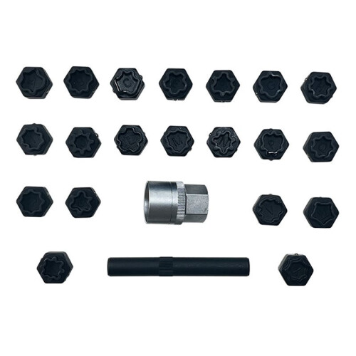 22pcs Car Locking Wheel Nut Removal Tool Key Socket Anti-Theft Screw Sleeve for  Type A -X 2