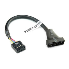 Przewód adaptera USB 3.0 19/20 pin żeński do USB 2.0 9 pin męski płyta główna 10 cm 480 Mbps
