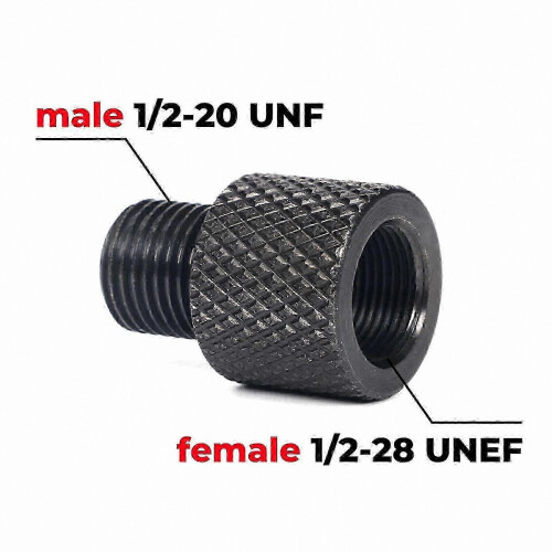 Závitový adaptér 1/2-20 UNF na 1/2-28 UNEF, konektor samec-samica 1