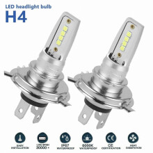 H4 LED-Scheinwerferlampen, 2 Stück, 8000 lm, Weiß (6000 K), IP67 wasserdicht, 12–24 V