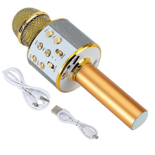 Draadloze Bluetooth-karaokemicrofoon met ruisonderdrukking en stereoluidsprekers