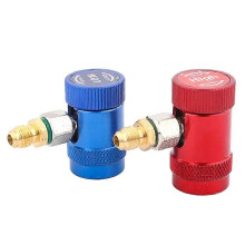 Adattatori per manometri AC R1234yf, accoppiatori rapidi alta e bassa pressione 90, compatibile con sistemi manifold R-134A