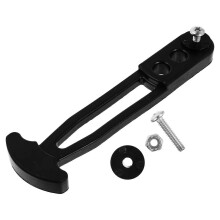 Telescopische ladderbevestigingsset, compatibel met jachtklem, bevestigingsgesp, zwart rubber.