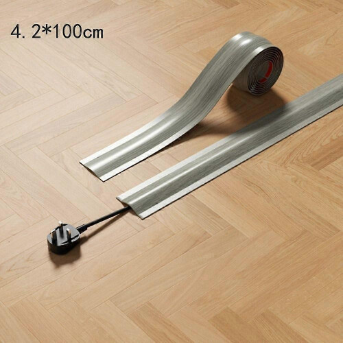 Cubierta de PVC para cables de suelo, protector suave para ocultar cables, 4,2 x 100 cm.