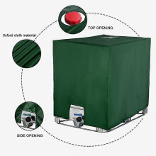 Watertankhoes compatibel met 1000L IBC-tank, 210D Oxford stof, UV-bestendig, waterdicht, 120 x 100 x 116 cm, groen