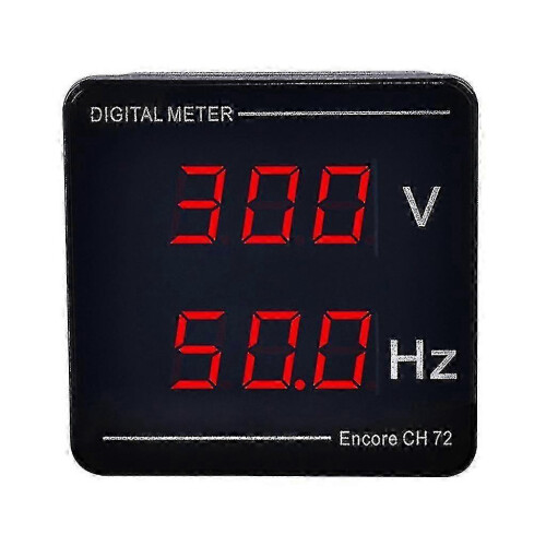 Digital Voltage and Frequency Meter 50-500V AC 10-99.9Hz Panel Mount with Display