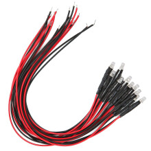 Luces LED de 12 V precableadas con cabezal redondo y luz intermitente individual para pasatiempos, radiocontrol, bricolaje y hogar.