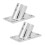 Boat Rail Fitting Compatible with 1in/25mm OD Pipe, 60 Degree 316 Stainless Steel Rectangular Base 1