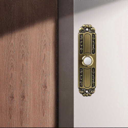 Botão de Campainha Antigo de Bronze com LED, 5 Polegadas, Compatível com Sistemas 8-24V 2