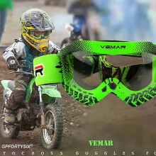Occhiali da motocross per bambini con lente antiappannamento per casco da moto, MTB e moto da cross.
