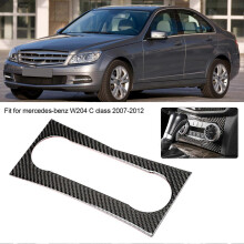 Rivestimento del pannello di controllo dell'aria condizionata compatibile con Mercedes-Benz Classe C W204 2007-2012 in fibra di carbonio