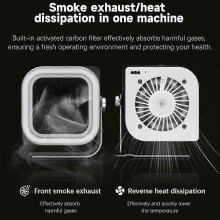 Ventilador de curado con luz UV y extracción de humos para reparación de PCB de teléfonos, tres velocidades, 15000 rpm.