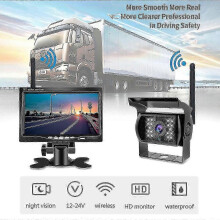 Cámara de retroceso inalámbrica digital con monitor de 7 pulgadas, visión nocturna, para coche autocar camión autobús