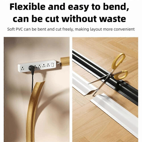 Cubierta de PVC para cables de suelo, protector suave para ocultar cables, 4,2 x 100 cm. 1
