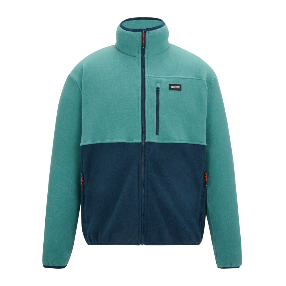 Regatta (Xxl, Arctic/Moonlight Denim) Mens Frankie Colour Block Full Zip Fleece Jacket
