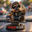 Funny Shaking Head Bulldog Car Dashboard Ornament with Spring Base 1