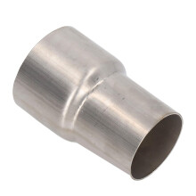 Roestvrijstalen turbo-uitlaatpijp met verloopstuk van 2,5" naar 2" binnendiameter, compatibel met universele intercooler-inlaatleidingen.