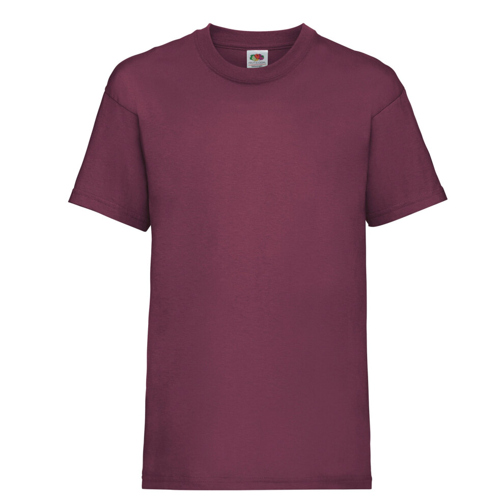 Fruit Of The Loom (3-4 Years, Burgundy) Childrens/Kids Value T-Shirt
