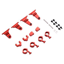 För MX5 NXS RC Car Metall Styrkopp Övre Nedre Svängarm Set Stöttorn Fäste Body Post Upgrade Delar Röd
