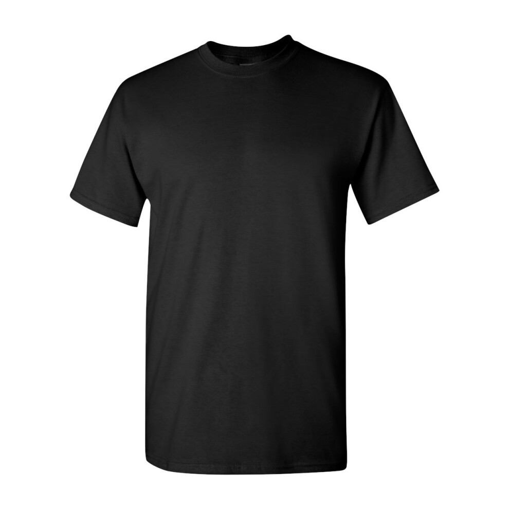 Gildan (4Xl, Black) Mens Heavy Cotton Short Sleeve T-Shirt (Pack Of 5)