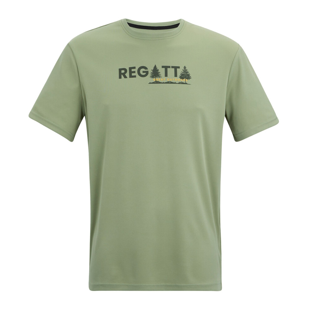 Regatta (M, Sage Green) Mens Fingal Pine Tree T-Shirt