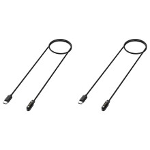 2 Pack Magnetic Charging Cable, 1m Type-C Probe Charger compatible with PLAUD Note AI Voice Recorder, Black Braided Durable Data Replacement Cable