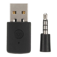 PS5-yhteensopiva Bluetooth-sovitin, USB-sovitin 3,5 mm:n liittimellä langattomille kuulokkeille ja mikrofonille, Bluetooth 5.4 -vastaanotinlähetin
