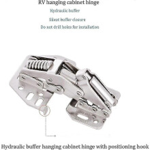RV Cabinet Hinges Soft Close, 4-Pack, Compatible with Motorhome Camper Travel Trailer Overhead Storage, Durable Steel Construction
