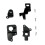 Headlight Bracket Repair Kit Compatible with CITROEN C5 Front Right, ABS, Black 1