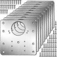 Kit de plaques de réparation pour charnière d'armoire, 10 pièces en acier inoxydable 9x9cm, pour réparation de charnière de meuble