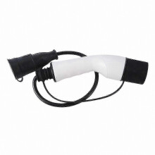 Adaptateur pour VE Type 2 mâle vers prise Schuko 16A 230V, compatible avec stations de recharge publiques européennes