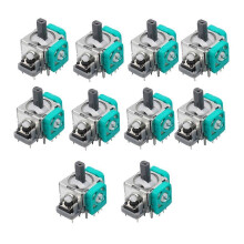 Lot de 10 joysticks analogiques 3D compatibles avec la console PS5, module de capteur de remplacement et potentiomètre, vert