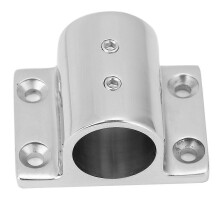 Soporte de reposabrazos marino de acero inoxidable 316 con base de tubo rectangular de 90 grados para tubo de 1 pulgada