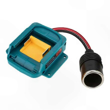 Adapter obniżający napięcie 18V do 12V z gniazdem zapalniczki samochodowej, Kompatybilny z akumulatorami Makita 18V