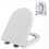 D Shape Soft Close Toilet Seat with Quick Release, Adjustable Hinges, White PP Plastic 1