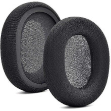 Schwarze Ersatz-Ohrpolster aus Stoff, kompatibel mit SteelSeries Arctis 1, 3, 5, 7, 9, 9X und Arctis Pro Headsets, 1 Paar