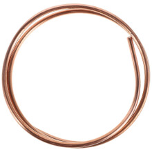 Tubo de cobre sem costura 5mm OD x 4mm ID 1m, bobina redonda para refrigeração e HVAC, condutividade térmica, resistente à corrosão