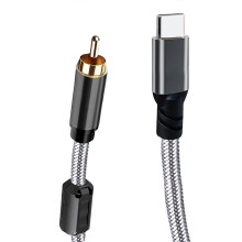 Type C to Coaxial Digital Audio Cable Compatible with UAC2.0 384kHz/32bit 1m Nylon Braided