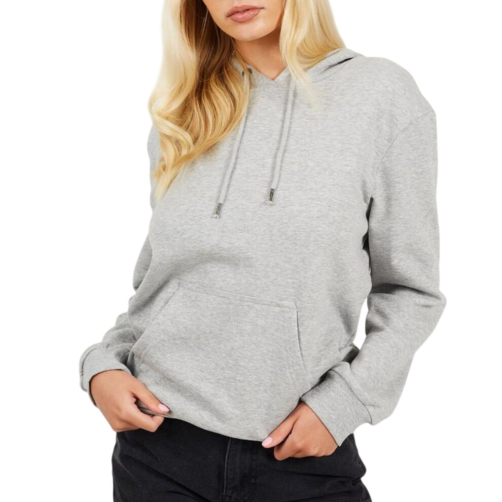 Brave Soul (12 Uk, Grey Marl Marl) Womens/Ladies Drawstring Hoodie