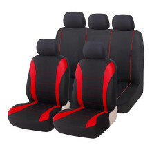 Autostoelhoezen compatibel met Hyundai i20 2e generatie 2014-2020, rood, wasbaar, ademend, antislip.