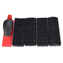 70x198mm Vacuum Sanding Block 5Pcs Set Vacuuming Sanding Disc Holder Sandpaper 4Pc Backing Polishing Pad