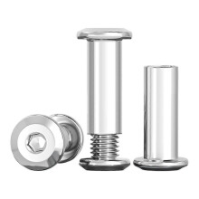 Parafuso de conexão para móveis M8x10mm com porca de encaixe M8x20mm, aço inoxidável 304, pacote com 10 unidades para móveis