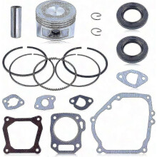 68mm Piston Ring Kit with Piston, Oil Seal, Gasket, Pin and Clips Set, Compatible with Honda GX160 GX200 168F 5.5HP 6.5HP 4-Stroke Engine
