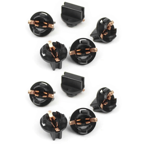 T10 Twist Lock Socket Compatible with PC161 PC194 W5W Dashboard Instrument Panel Light Bulb Holder Base