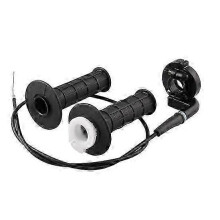 Poignée d'accélérateur pour moto compatible avec les modèles 26-27 pouces, poignée en caoutchouc, câble de 12 cm