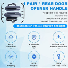 Rear Left Right Exterior Door Opener Handle 5121824546351218245464 for  E39 525I 528I 530I 1997-2003 Door Opener Pull