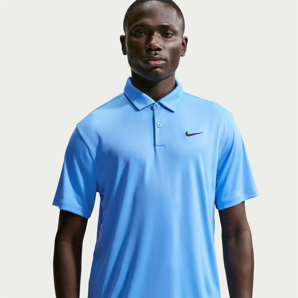 Nike (M, University Blue) Mens Performance Short-Sleeved Polo Shirt