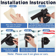 Suction Cup Car Flag Mount Holder for Truck Flag Pole Holder Suction Cup Flag Mount for SUV Truck RV Motorcycle ATV